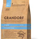 GRANDORF Adult Medium & Maxi sausā barība ar balto zivi