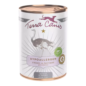 Terra Canis-Hipoalerģiska Strausa gaļa ar pastinakiem 400g
